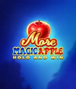 Enter the magical realm of More Magic Apple Hold and Win Slot by 3 Oaks Gaming, showcasing a luminous red apple against a vivid blue background. This image portrays the magical theme of the game. Suited for those enchanted by fairy-tale slots, the vibrant color scheme and attractive artwork draw players into the game's magical world. 